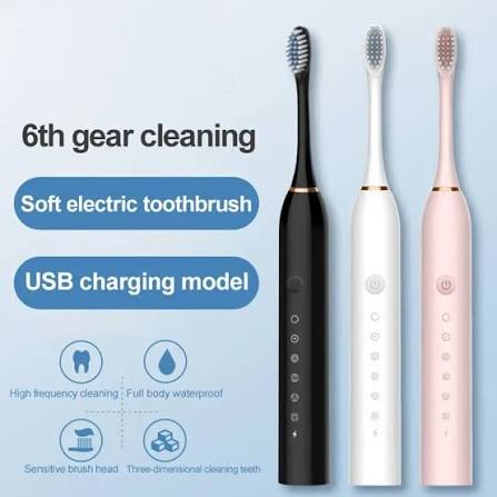 Pink X-3 Sonic Electric Toothbrush displayed with its sleek ergonomic handle.