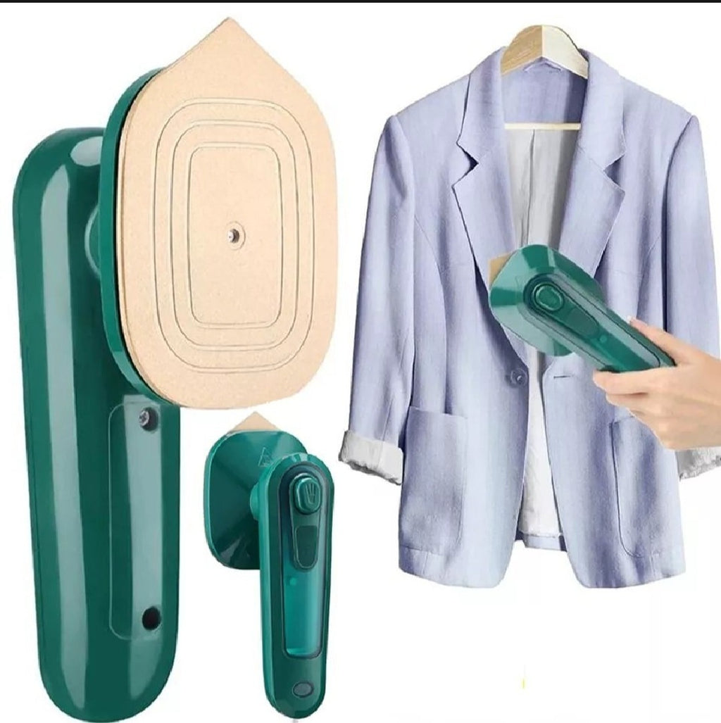 Compact portable garment steamer with sleek black finish