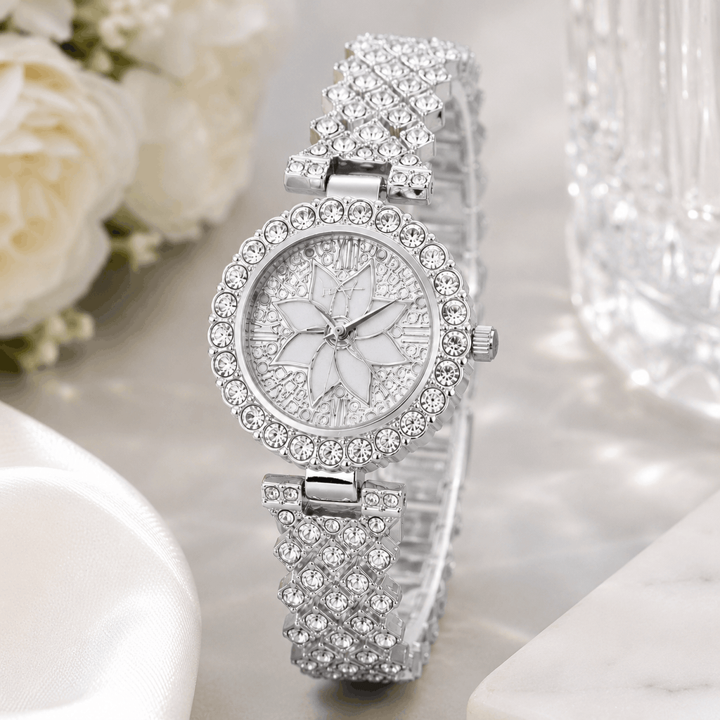 Lightweight rhinestone strap wrist watch suitable for daily wear