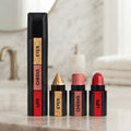 3 In 1 Makeup Stick showing eye shadow, blush and lipstick shades in a single compact stick